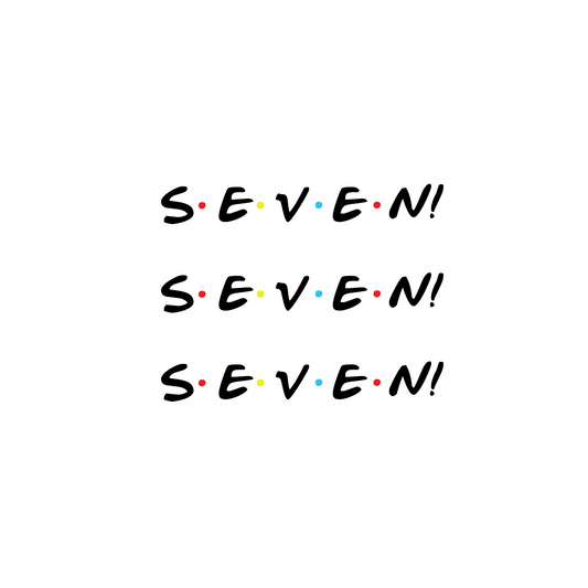 Friends TV Show Poster – Iconic Sitcom Wall Art for Fans – Seven! Seven!