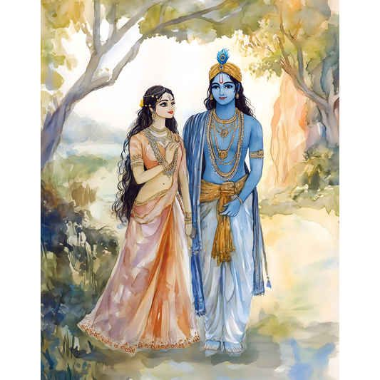 Radha Krishna Poster – Divine Wall Art | Spiritual Hindu God Print – Radha krishna 5