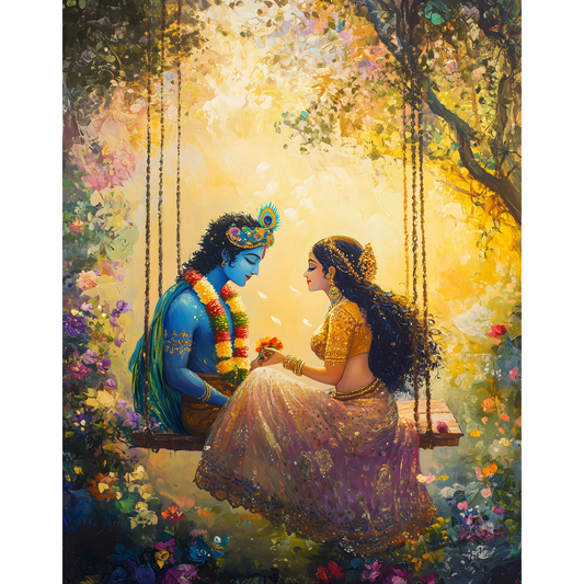 Radha Krishna Poster – Divine Wall Art | Spiritual Hindu God Print – Radha krishna 2