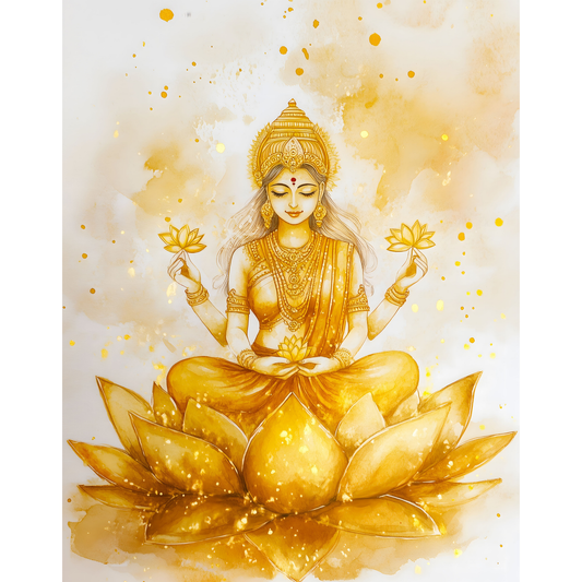 Lakshmi Mata Poster – Goddess of Wealth & Prosperity Wall Art | Hindu Spiritual Print – Lakshmi mata 14