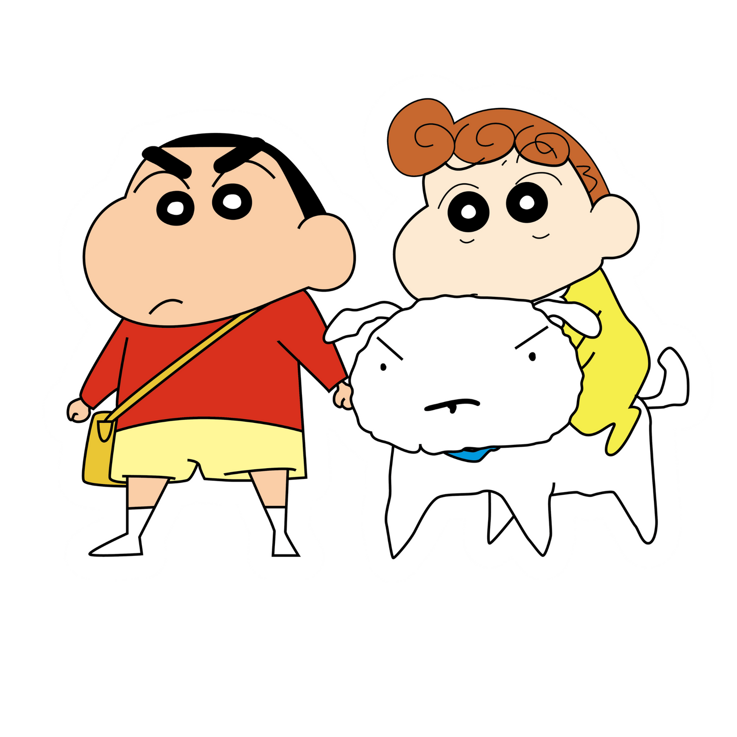 Shinchan Stickers - Shinchan with Dog & Baby
