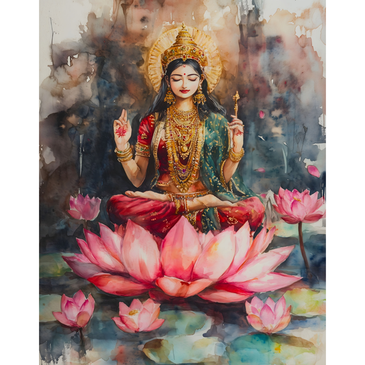 Lakshmi Mata Poster – Goddess of Wealth & Prosperity Wall Art | Hindu Spiritual Print – Lakshmi mata 12