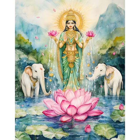 Lakshmi Mata Poster – Goddess of Wealth & Prosperity Wall Art | Hindu Spiritual Print – Lakshmi mata 11