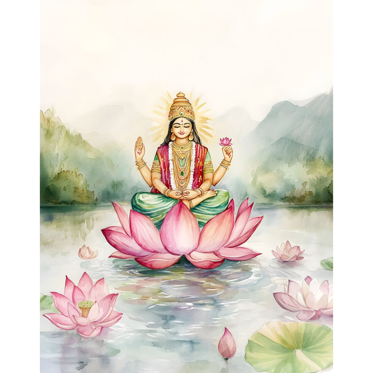 Lakshmi Mata Poster – Goddess of Wealth & Prosperity Wall Art | Hindu Spiritual Print – Lakshmi mata 10