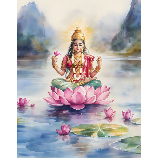 Lakshmi Mata Poster – Goddess of Wealth & Prosperity Wall Art | Hindu Spiritual Print – Lakshmi mata 9