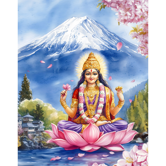Lakshmi Mata Poster – Goddess of Wealth & Prosperity Wall Art | Hindu Spiritual Print – Lakshmi mata 8