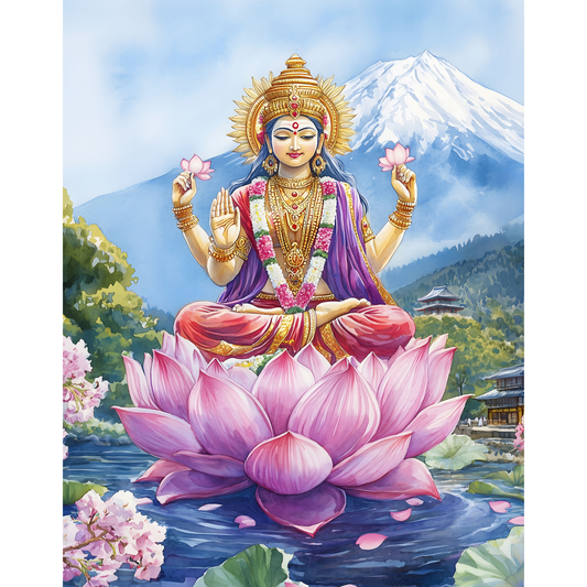 Lakshmi Mata Poster – Goddess of Wealth & Prosperity Wall Art | Hindu Spiritual Print – Lakshmi mata 7