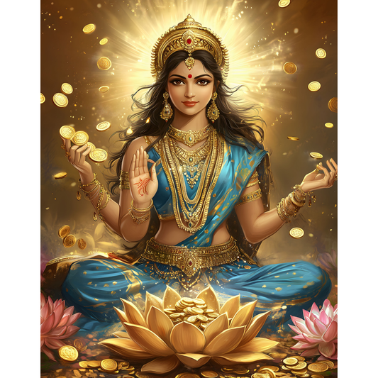 Lakshmi Mata Poster – Goddess of Wealth & Prosperity Wall Art | Hindu Spiritual Print – Lakshmi mata 6