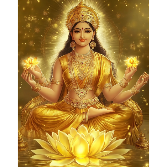 Lakshmi Mata Poster – Goddess of Wealth & Prosperity Wall Art | Hindu Spiritual Print – Lakshmi mata 4