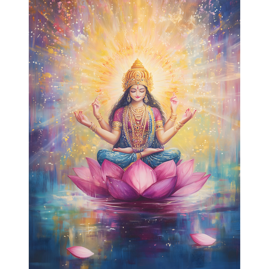 Lakshmi Mata Poster – Goddess of Wealth & Prosperity Wall Art | Hindu Spiritual Print – Lakshmi mata 2