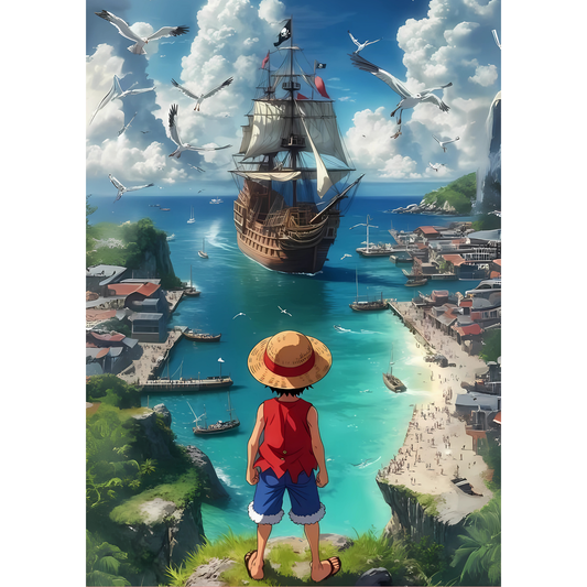 Monkey D. Luffy Poster – One Piece Anime Wall Art | Straw Hat Pirate Captain Print – Journey to One Piece
