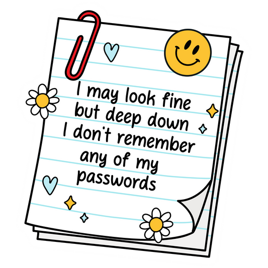 Workplace Stickers - Passwords Sticky Note