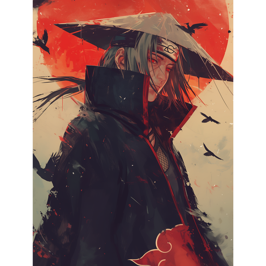 Itachi Uchiha Poster – Naruto Shippuden Wall Art | Akatsuki Anime Print – Itachi in the Mist