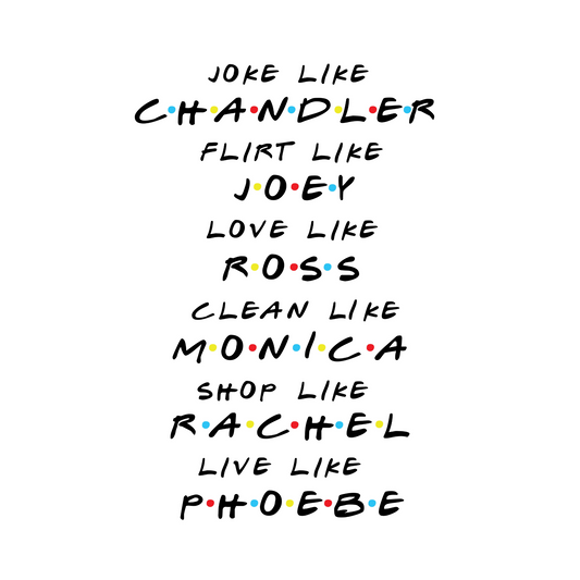 Friends TV Show Poster – Iconic Sitcom Wall Art for Fans – Live Like Friends