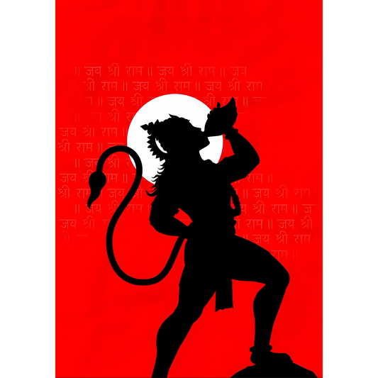 Lord Hanuman Poster – Spiritual Wall Art | Bajrangbali Devotional Print – Hanuman 13