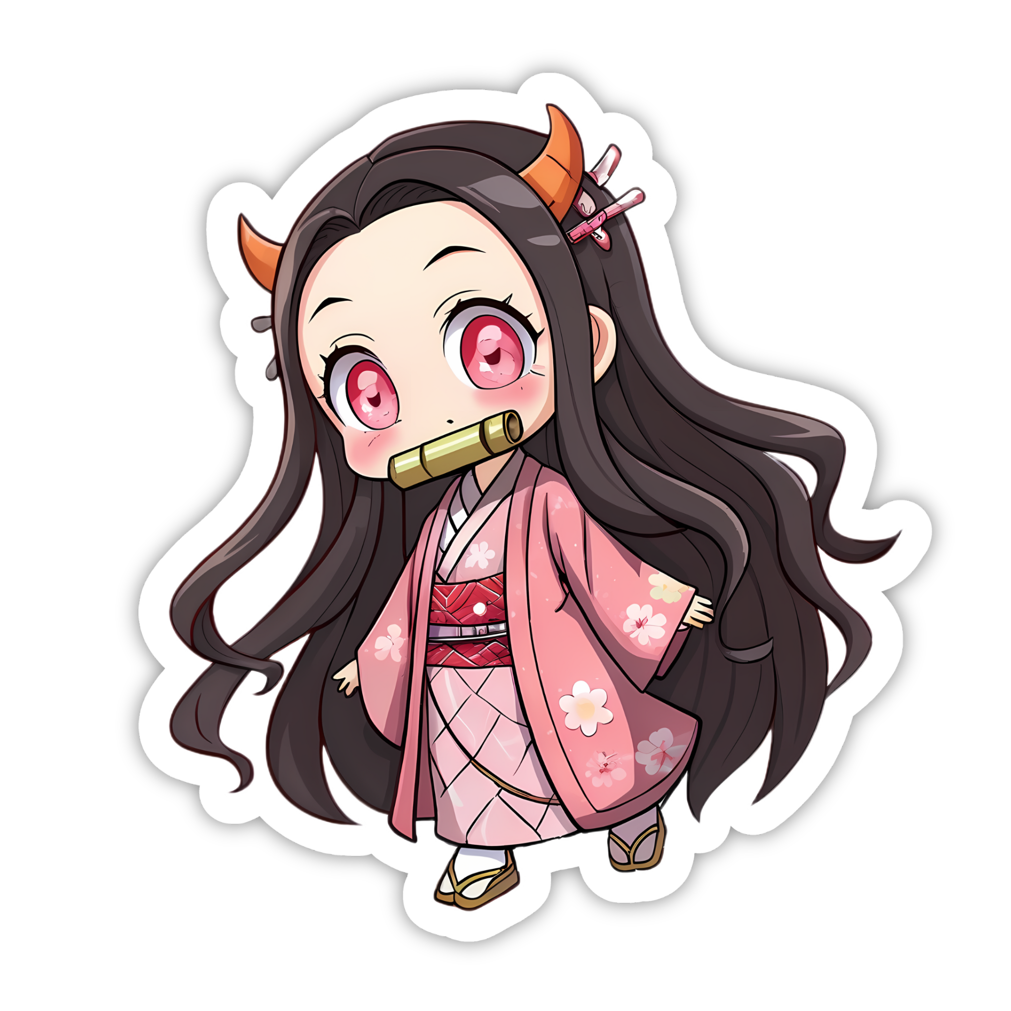 Nezuko Kamado Cute Chibi Sticker