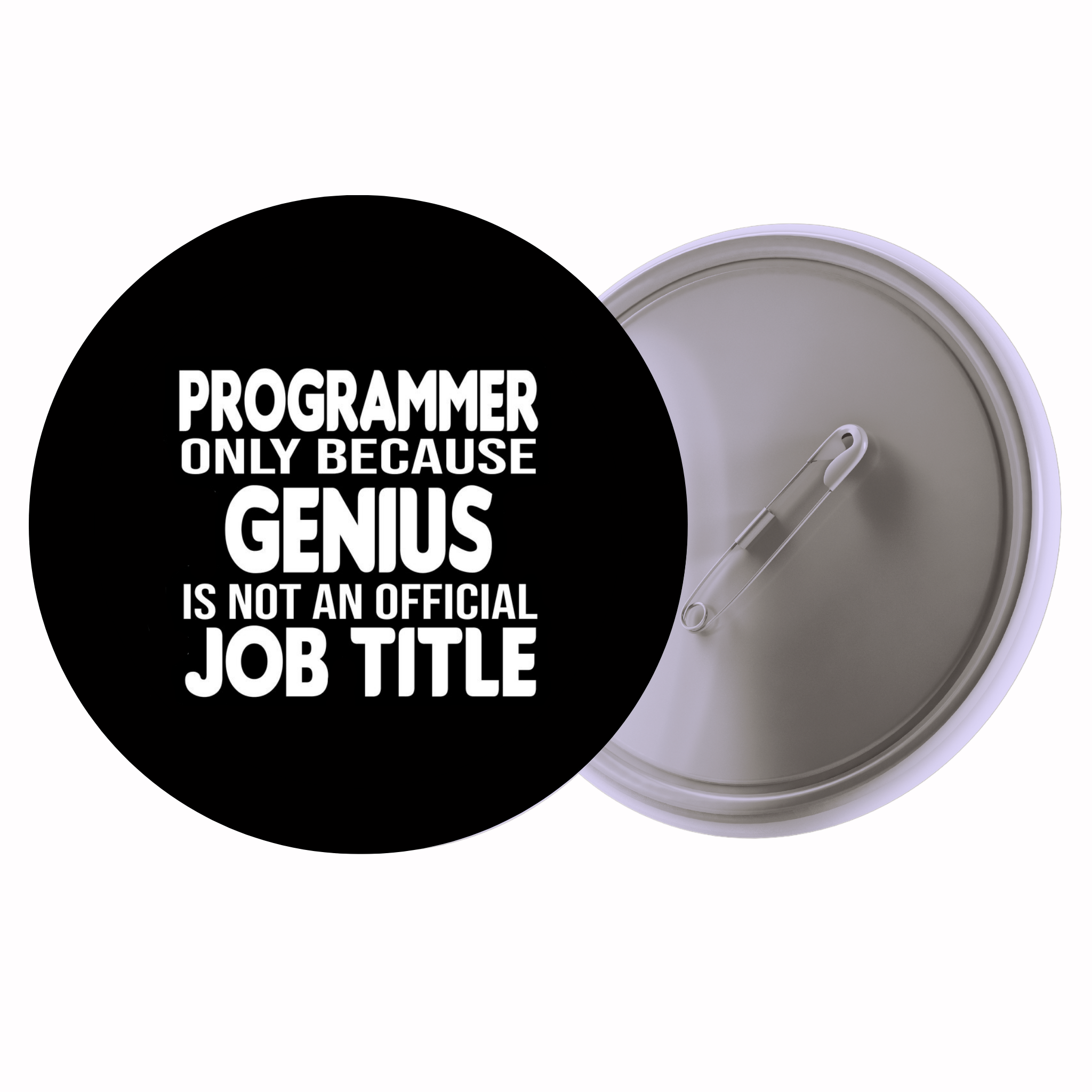 Programmer – Genius Is Not An Official Job Title | Colorful Quote Badge
