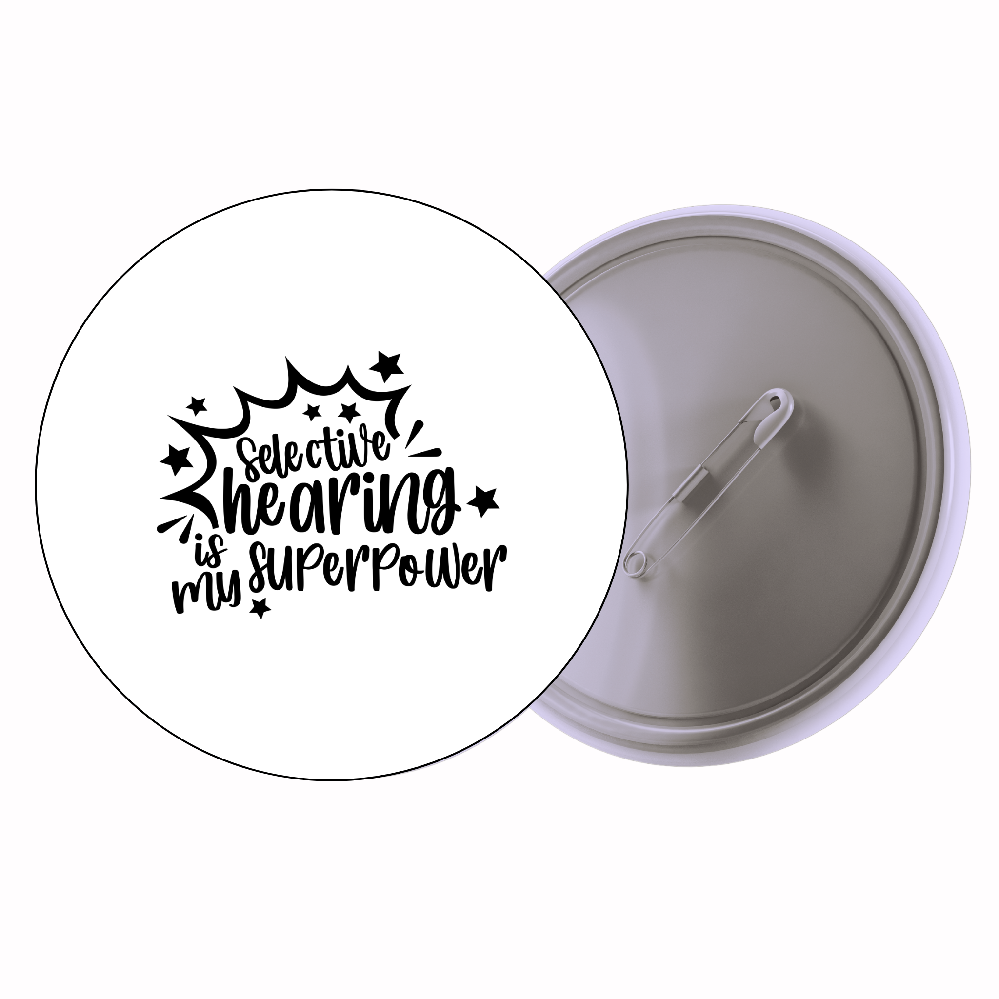 Classic Motivational Quote Pin Badge Design 102 | Minimal Typography Button Badge (2 Sizes)