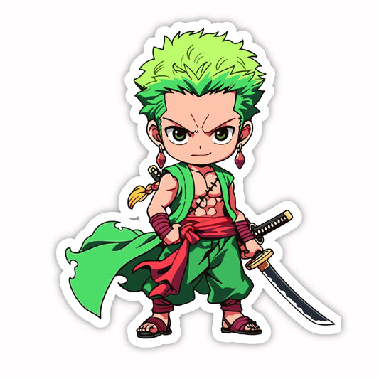 Anime Stickers - Three-Sword Samurai