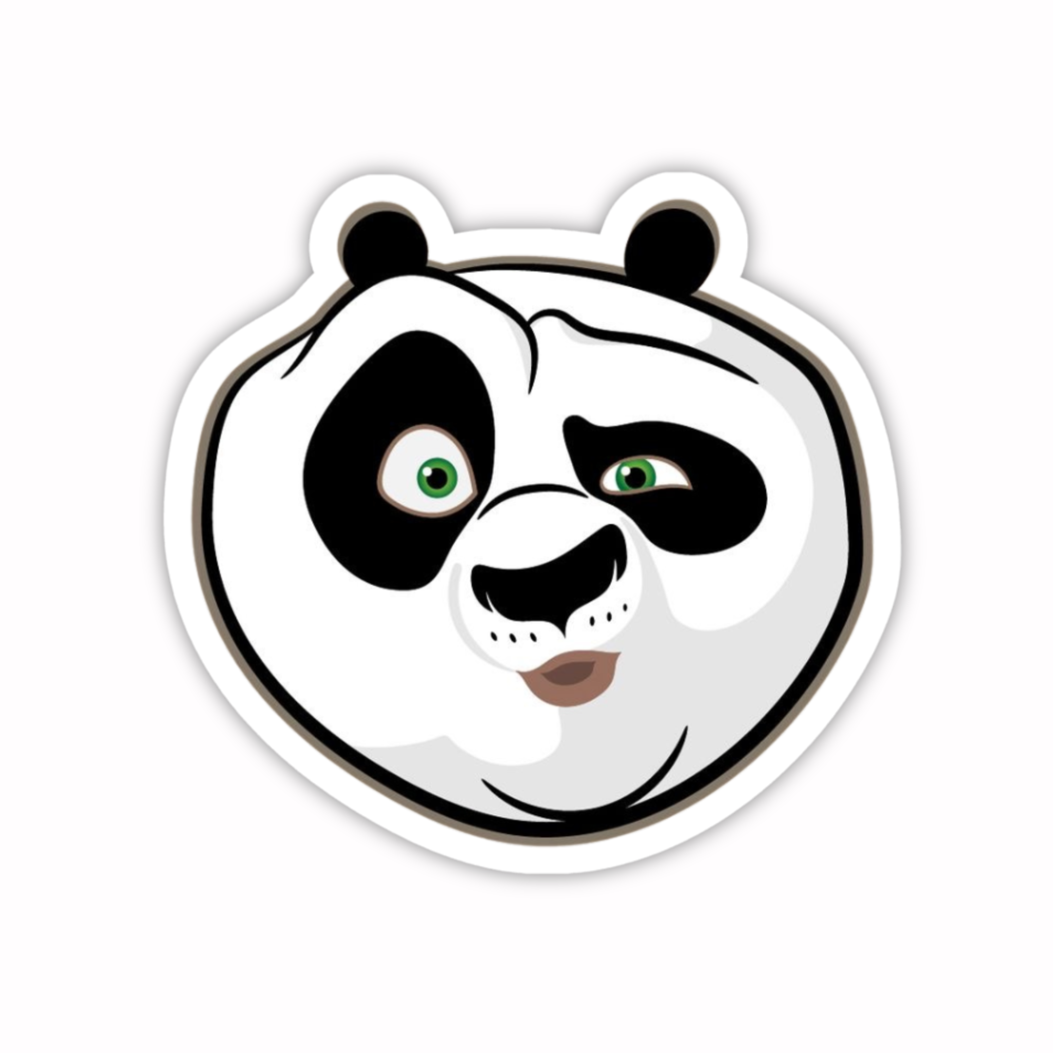 Kung Fu Panda Cute Face Sticker