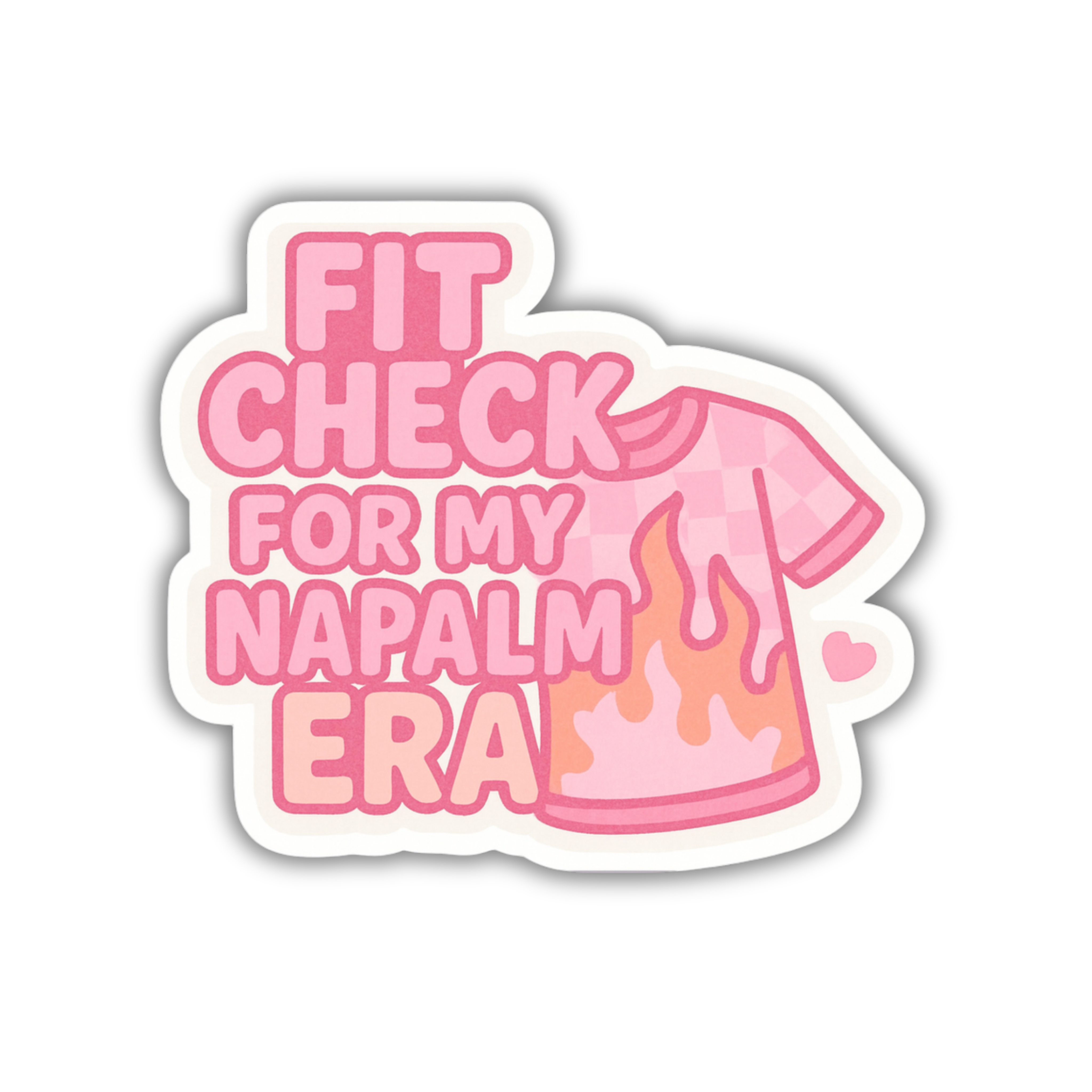 Fit Check Napalm Era Quote Vinyl Sticker | K-Pop Aesthetic Fandom Laptop Decal | Snap Magicians