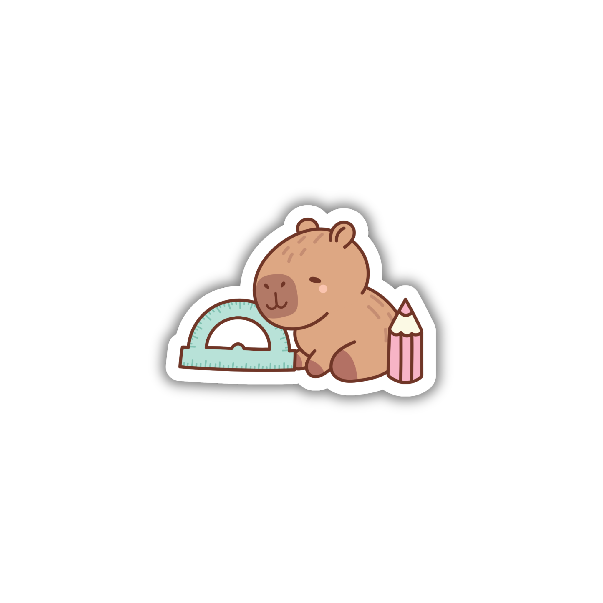 Capybara Cake Time Sticker