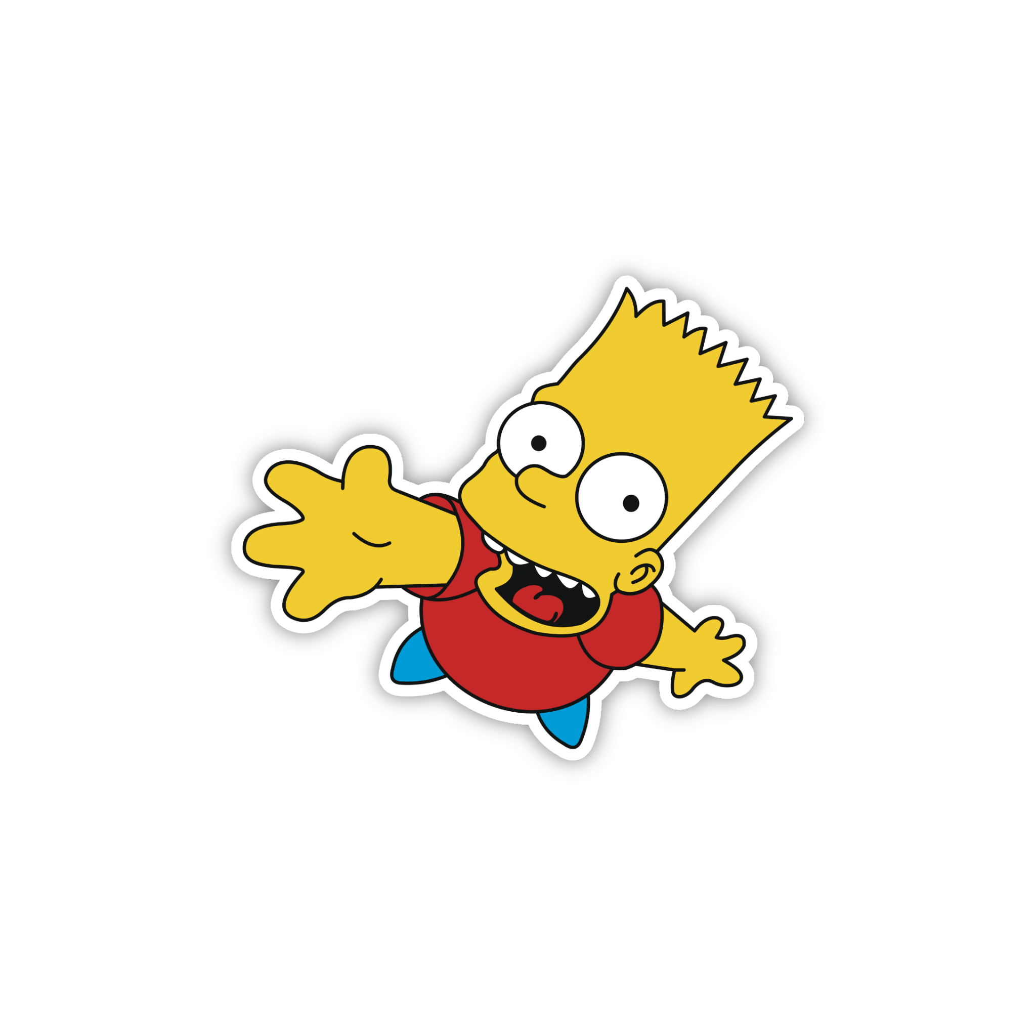 Animated Yellow Family Pose 10 Cartoon Sticker