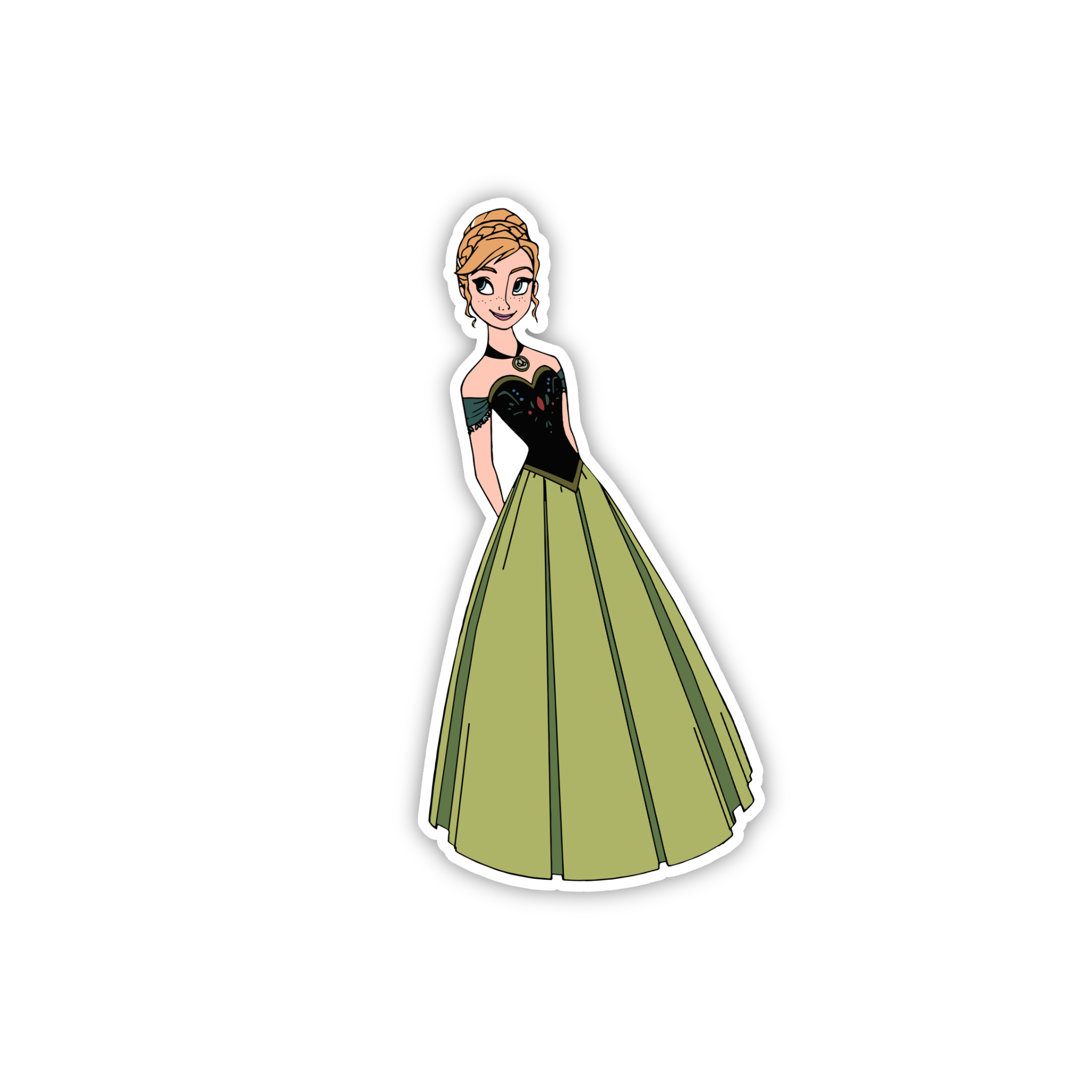 Anna Green Dress Sticker