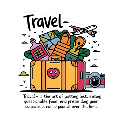 Travel Quote Stickers – Wanderlust Vinyl Decals for Laptops, Bottles & Journals