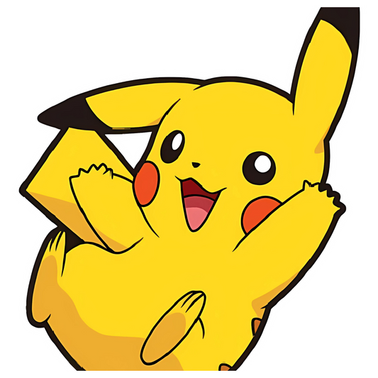 Pokemon Stickers - Happy Jump Pikachu