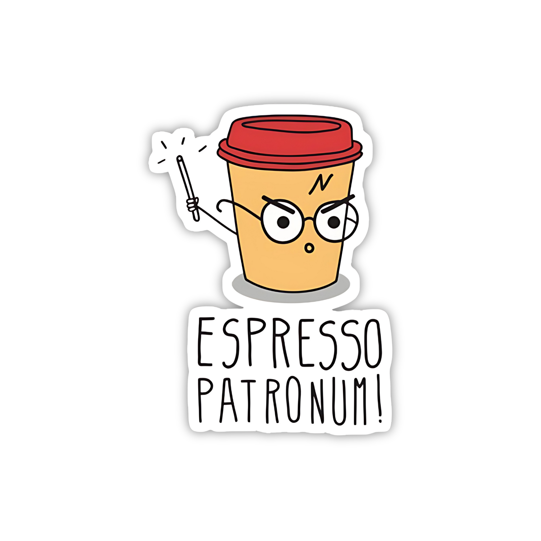 Espresso Patronum Coffee Parody Sticker