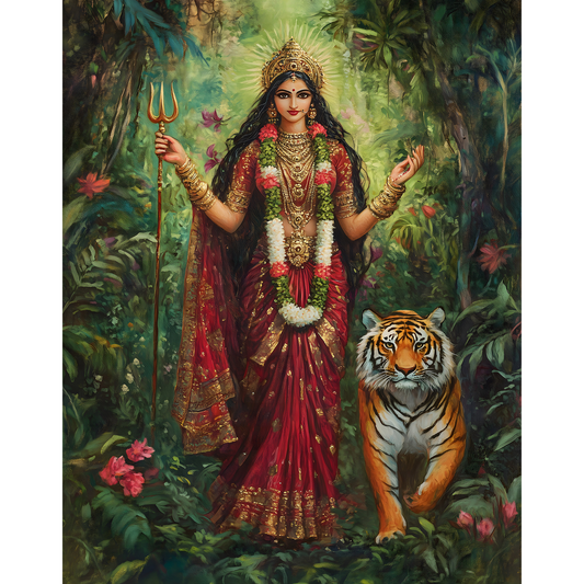 Durga Mata Poster – Hindu Goddess Wall Art | Divine Shakti Spiritual Print – Durga mata 11