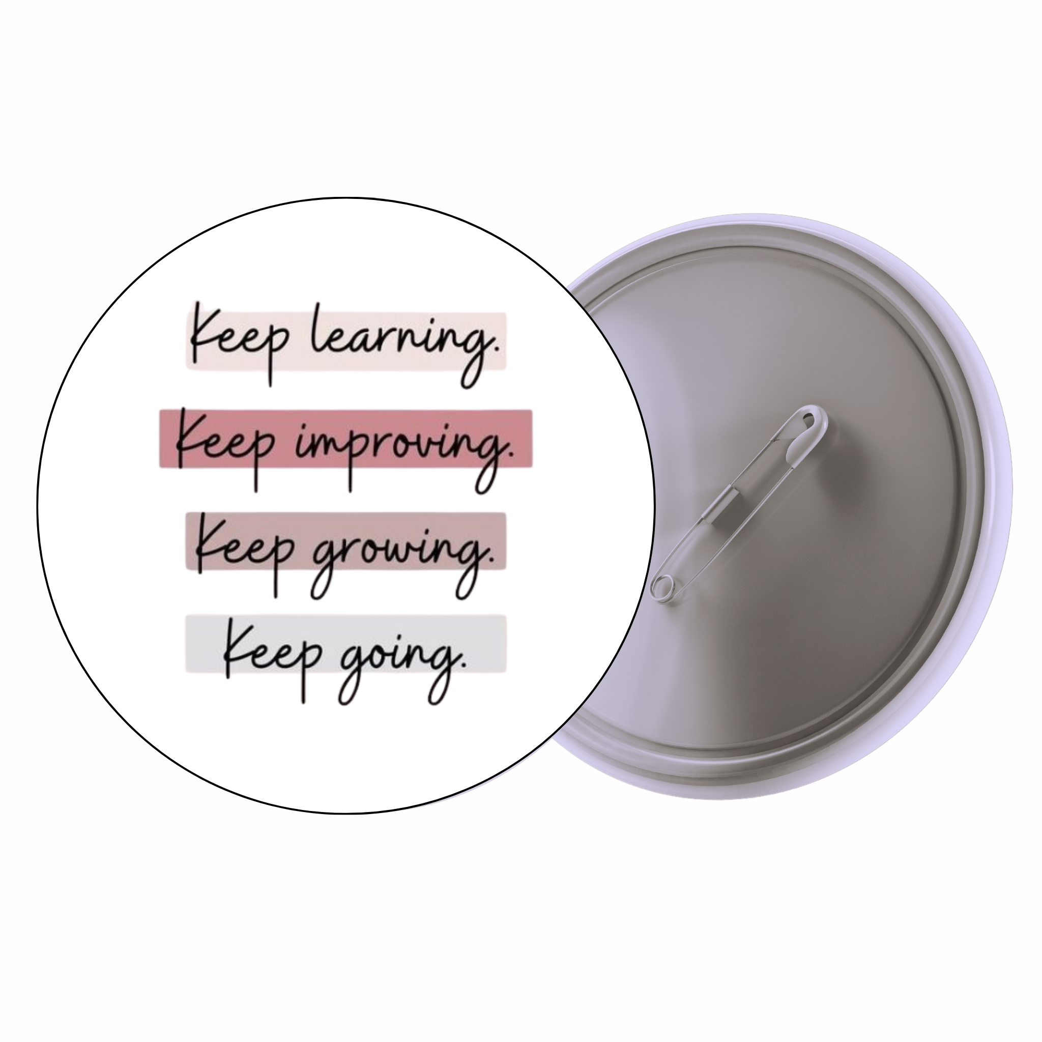 Keep Learning, Keep Improving, Keep Growing, Keep Going | Colorful Quote Badge