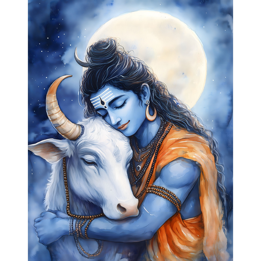 Lord Shiva Mahadev Poster – Trishul, Damru & Meditation Wall Art | Spiritual Hindu Print – Mahadev 9