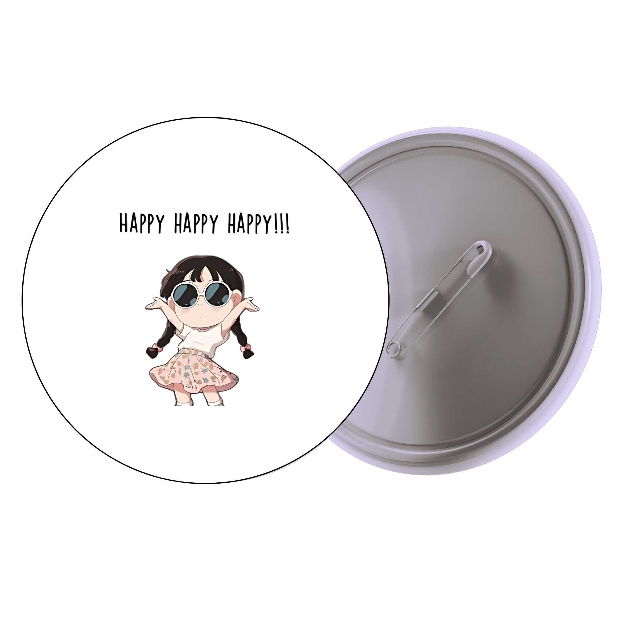 Happy Happy Happy | Colorful Quote Badge