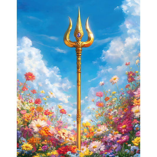 Lord Shiva Mahadev Poster – Trishul, Damru & Meditation Wall Art | Spiritual Hindu Print – Mahadev 5