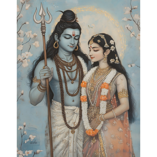 Lord Shiva Mahadev Poster – Trishul, Damru & Meditation Wall Art | Spiritual Hindu Print – Mahadev 4