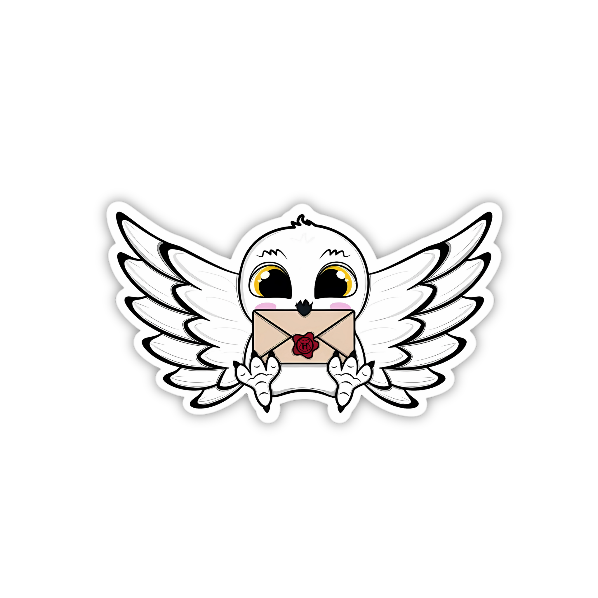 Hedwig Cute Wings Illustration Sticker