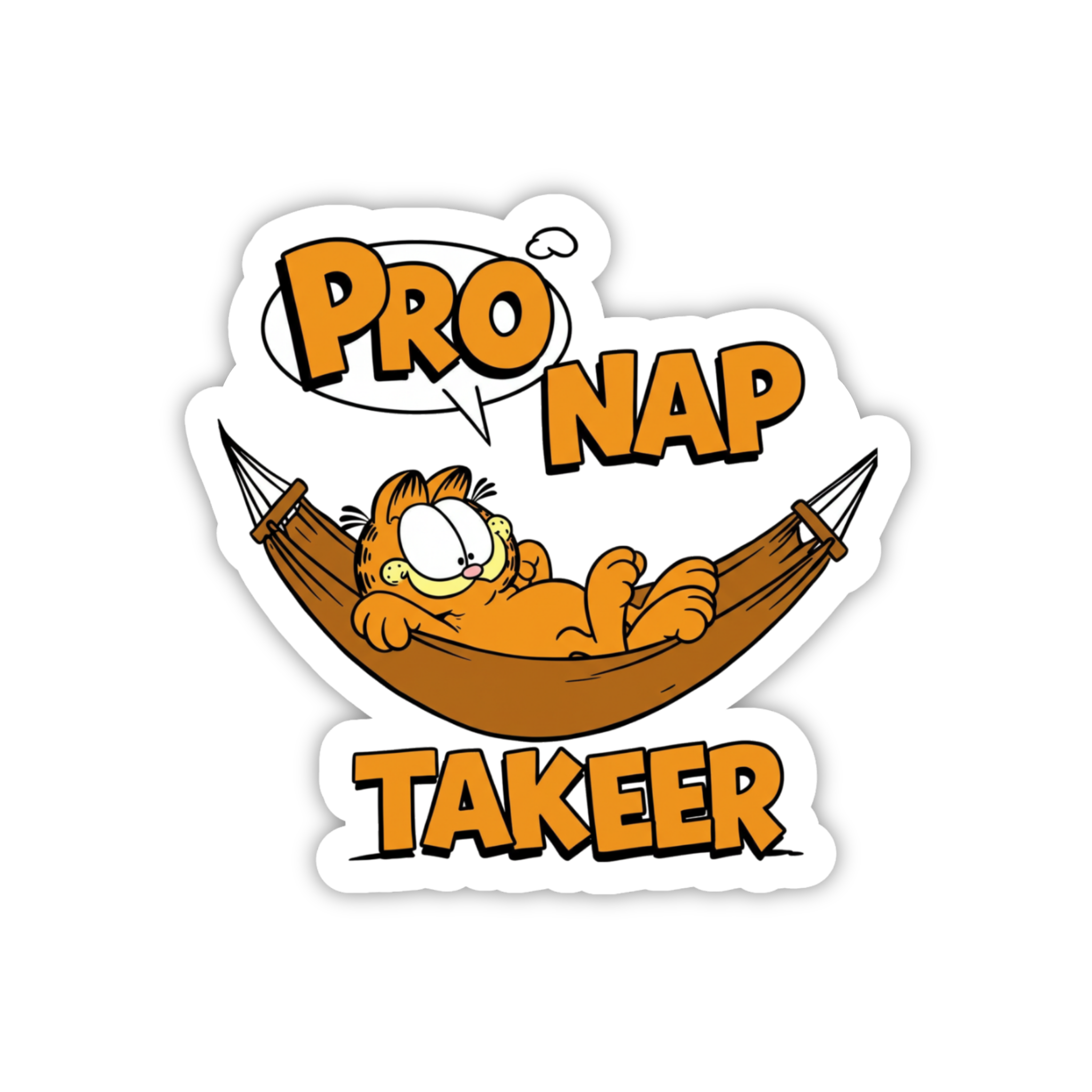 Pro Nap Taker Garfield Sticker