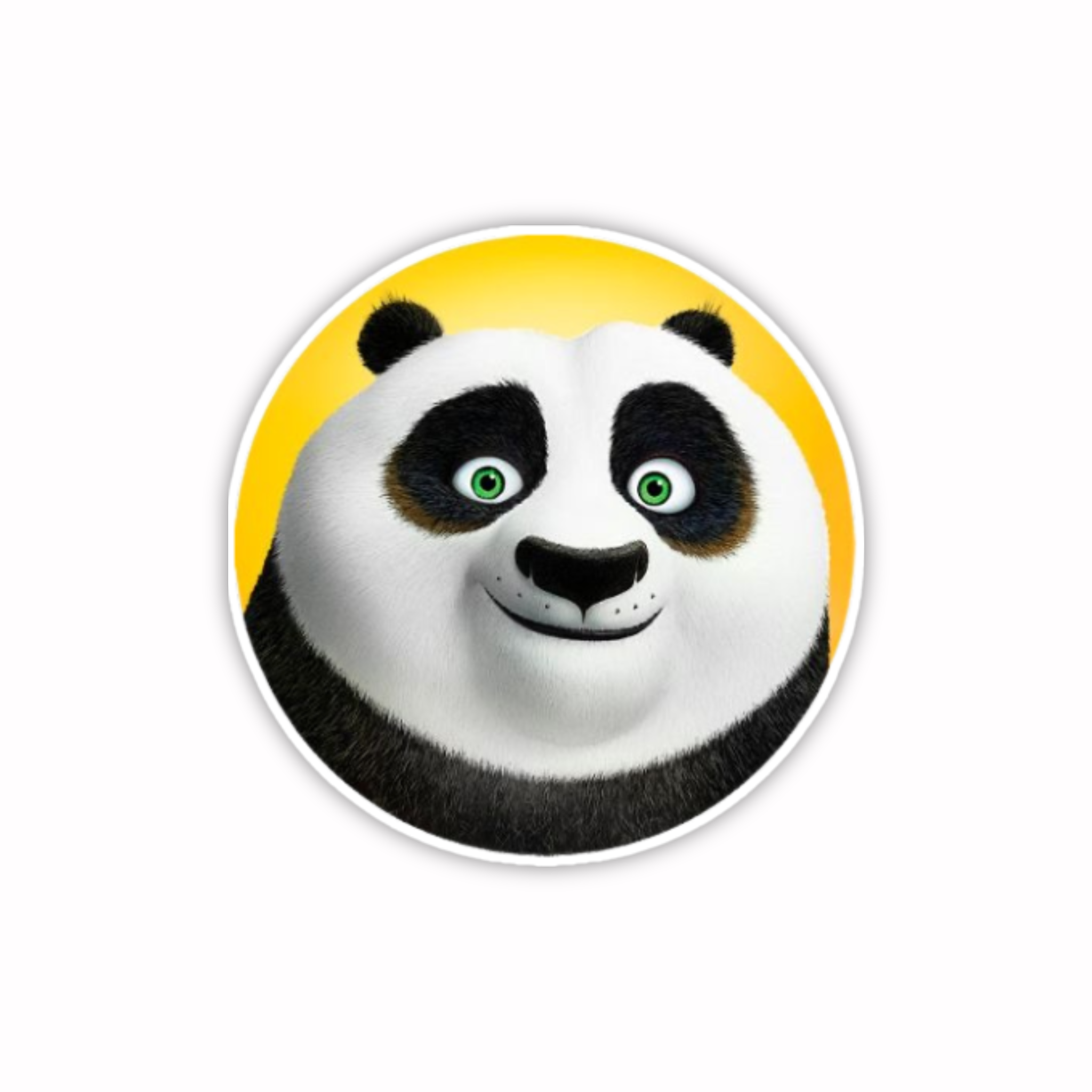 Kung Fu Panda Round Portrait Sticker