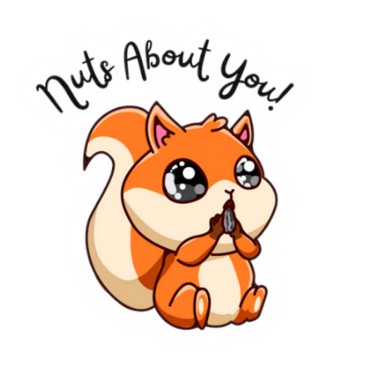 Pun Stickers - Nuts About You