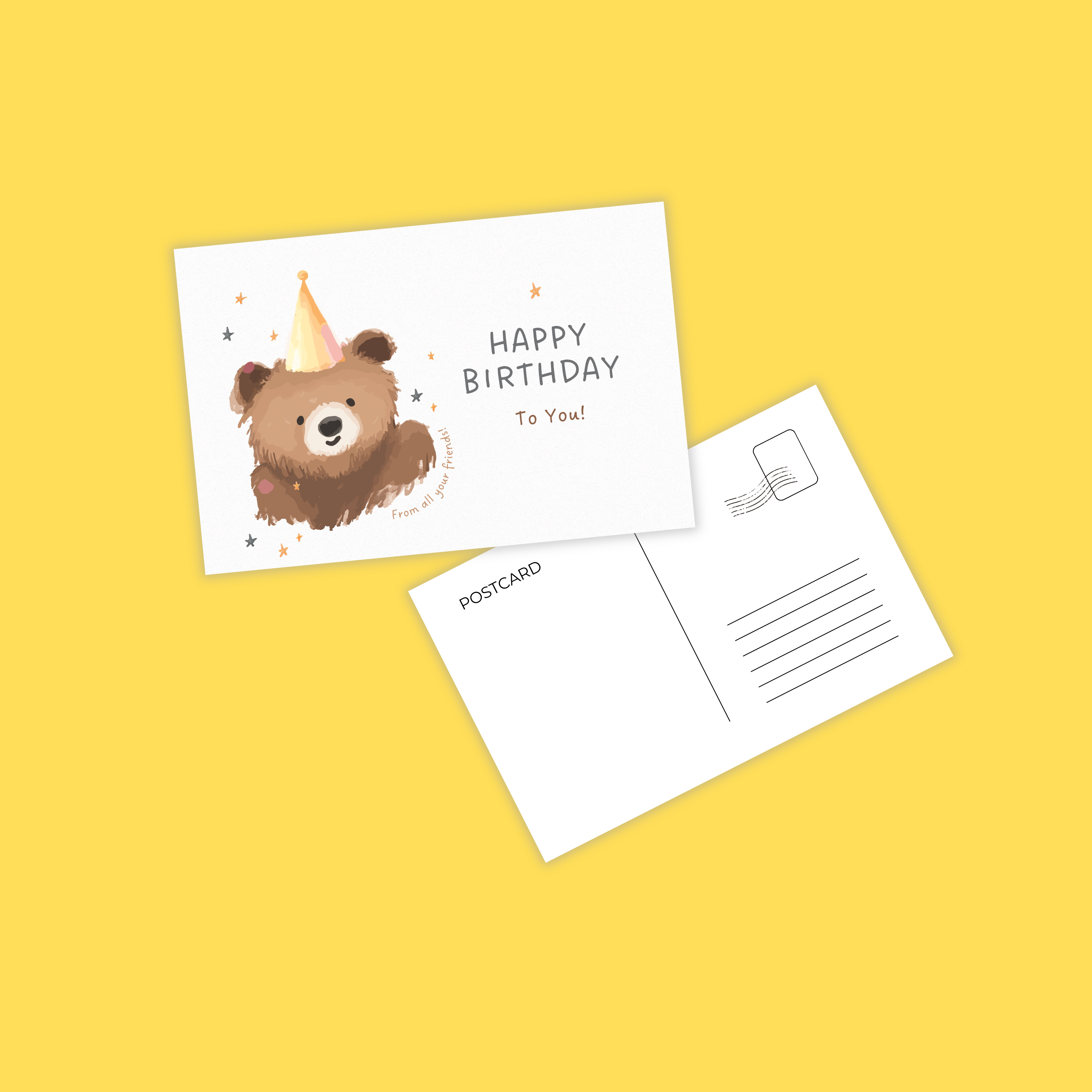 Set of 5 Birthday Postcards