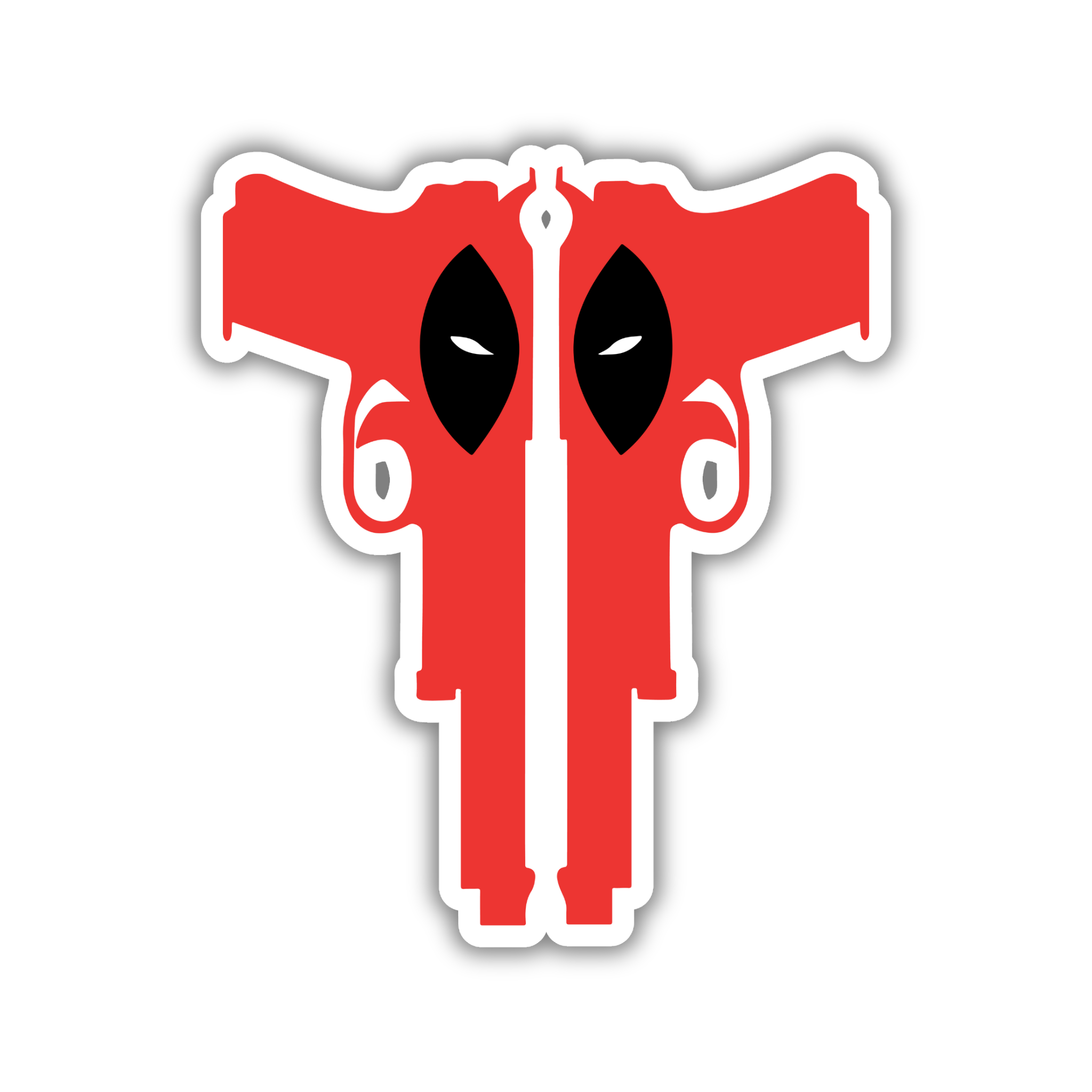 Deadpool Skull Style Logo Sticker