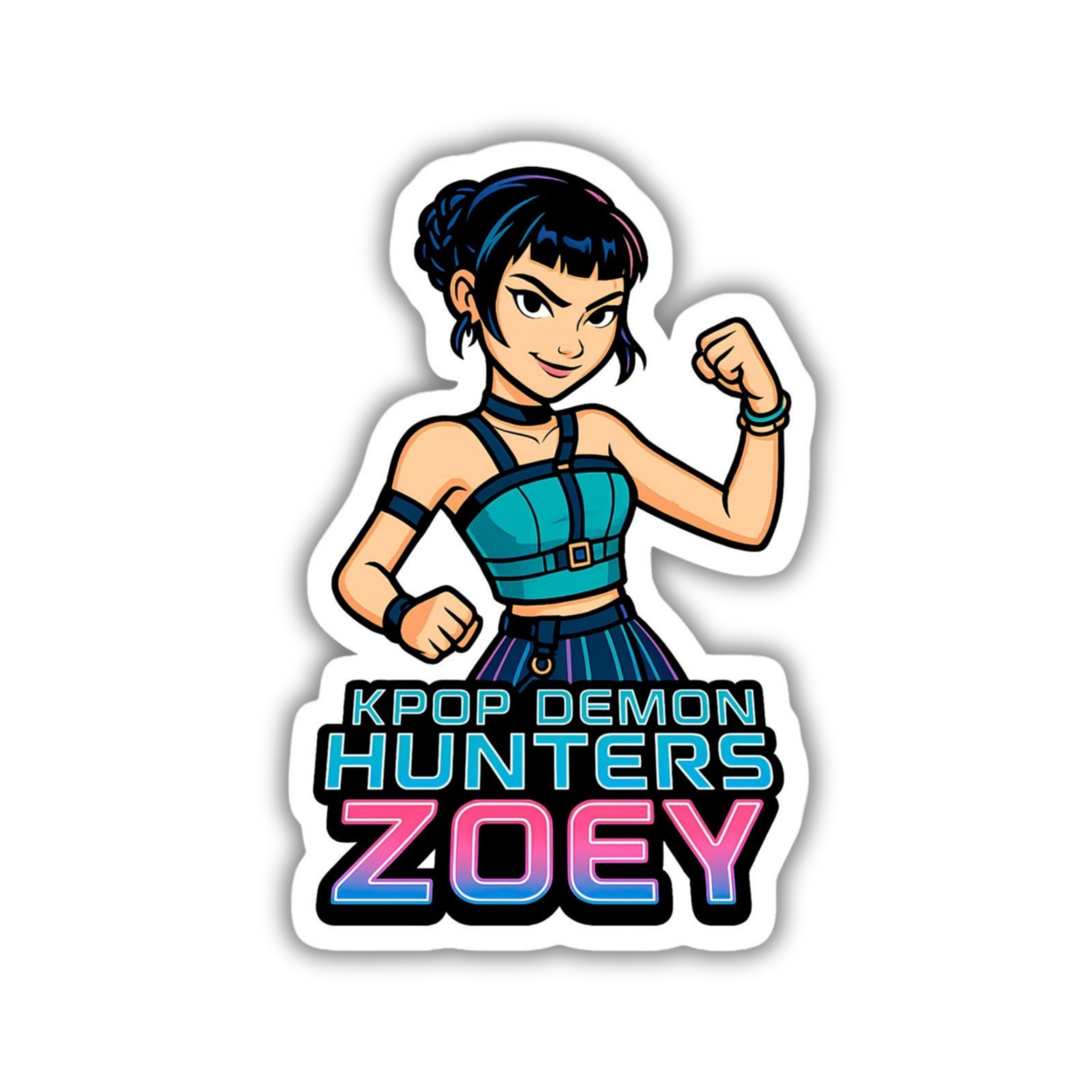 Zoey - K-Pop Demon Hunters Vinyl Sticker | K-Pop Aesthetic Fandom Laptop Decal | Snap Magicians