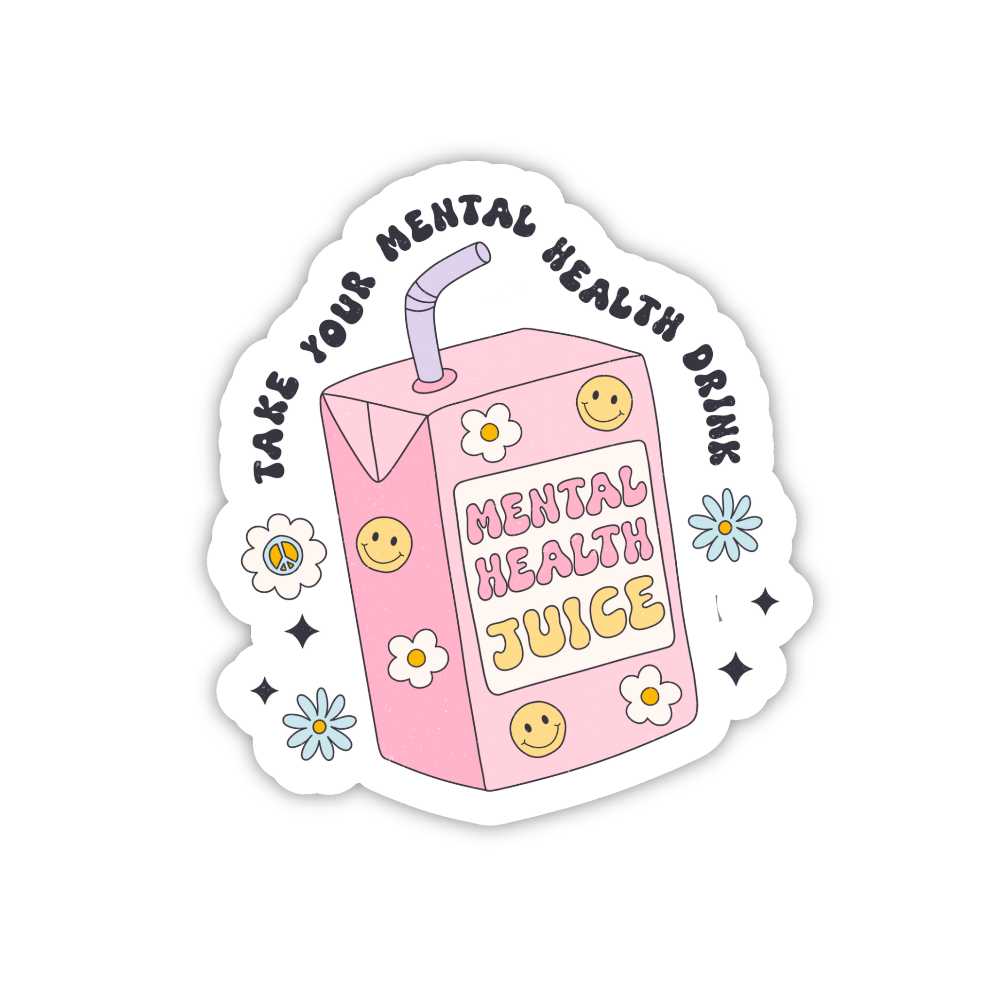 Daily Mental Health Check List Cute Sticker