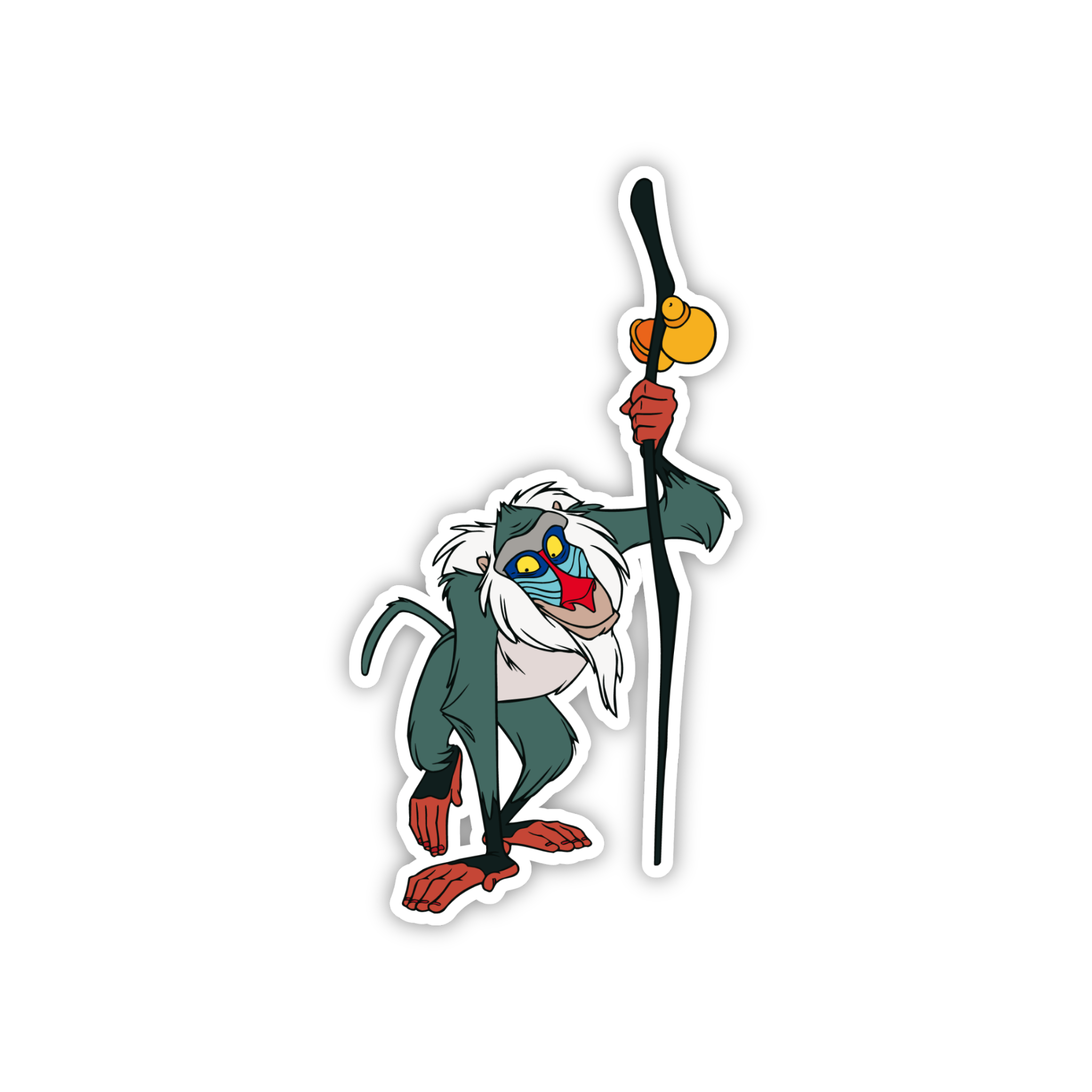 Rafiki Wise Mandrill Staff Sticker