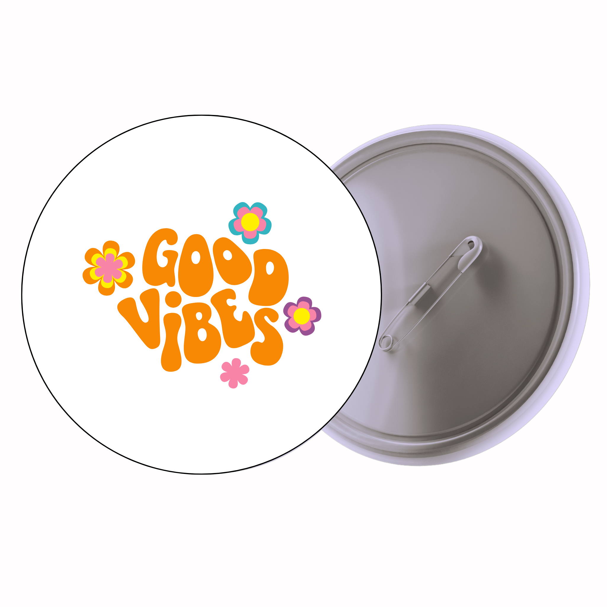 Good Vibes – Floral Edition | Colorful Quote Badge