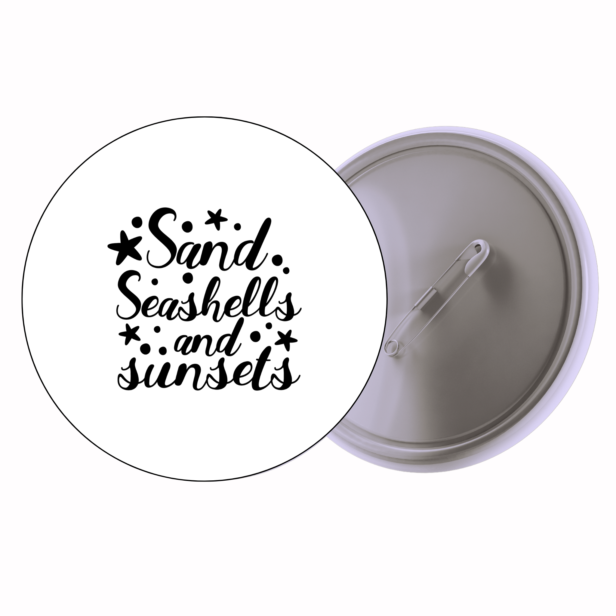 Classic Motivational Quote Pin Badge Design 126 | Minimal Typography Button Badge (2 Sizes)