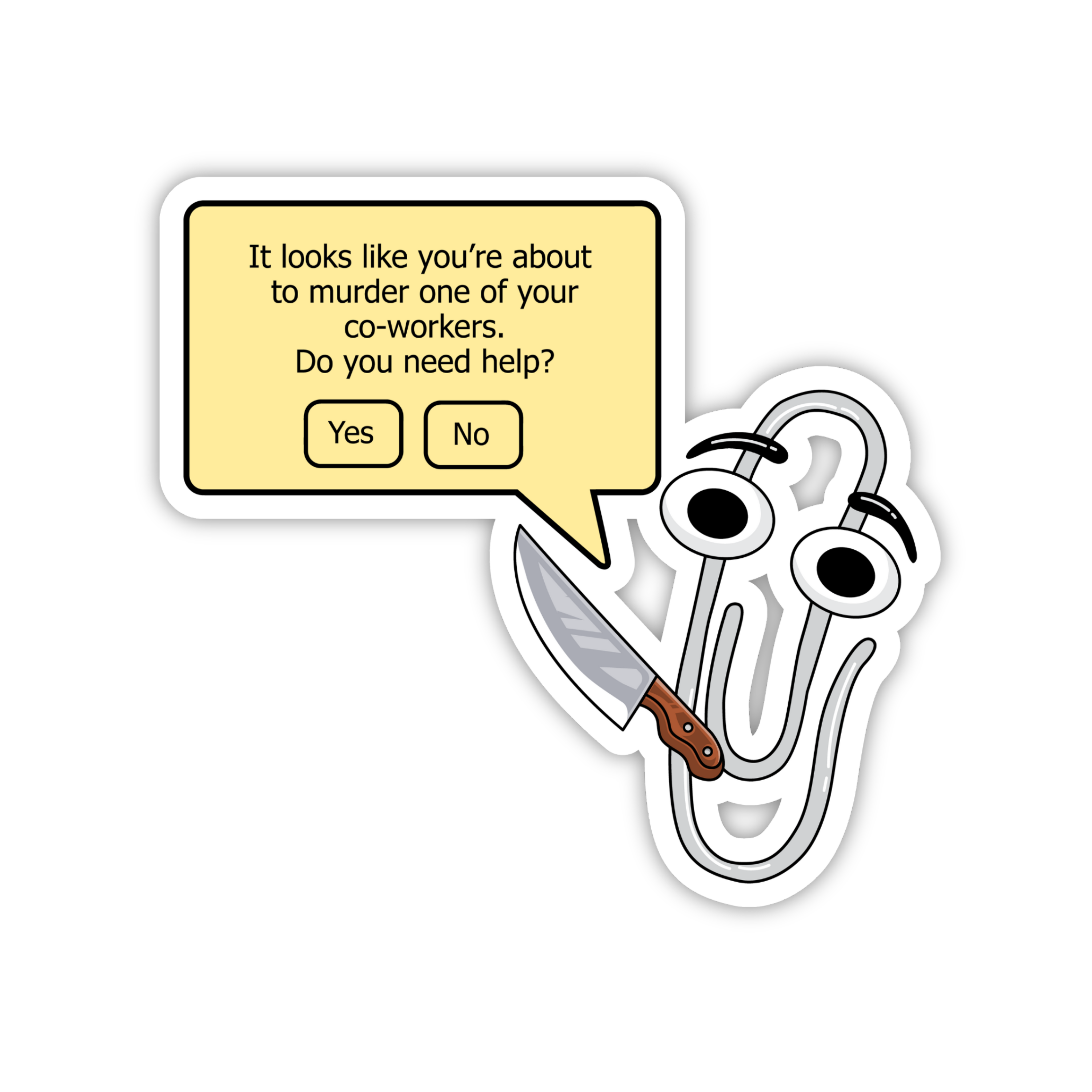 It Looks Like You Tried Do You Need Help Paperclip Sticker