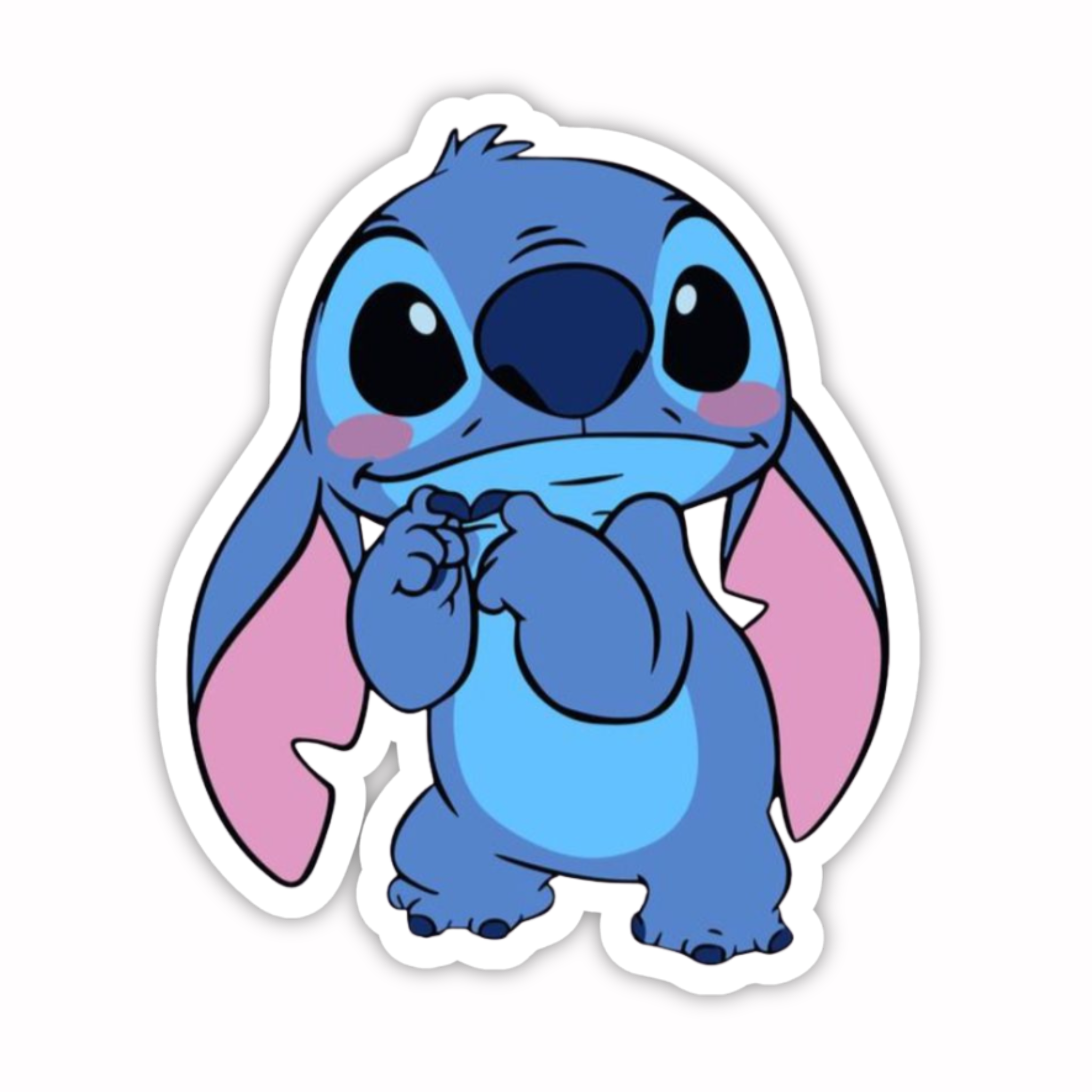 Stitch Shy Cute Sticker